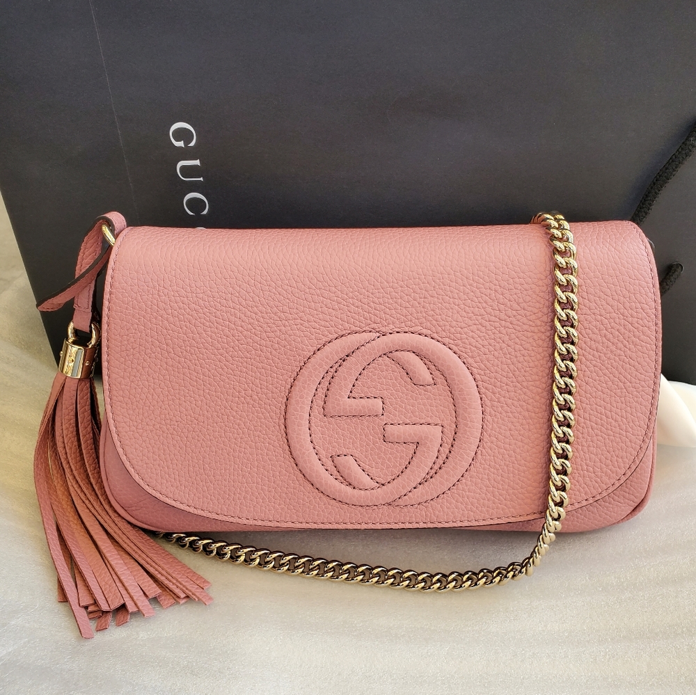 Authentic Gucci Soho Small onChain Shoulder Bag - Picture 2 of 10